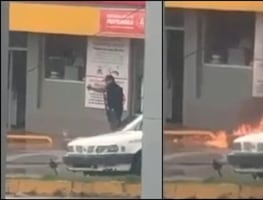 CJNG quema tienda Oxxo y desata balaceras en Zitácuaro, Michoacán; reportan muerte de un menor y dos heridos
